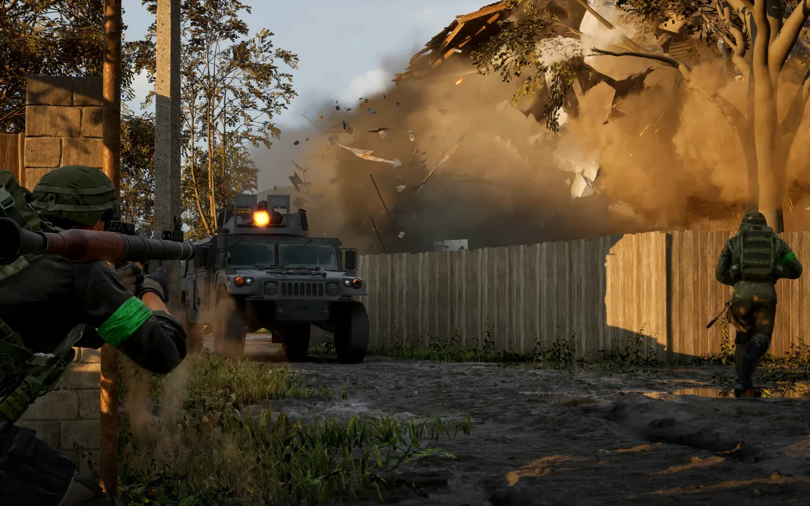 An RPG gunner and an armoured car in a street fight, WARDOGS